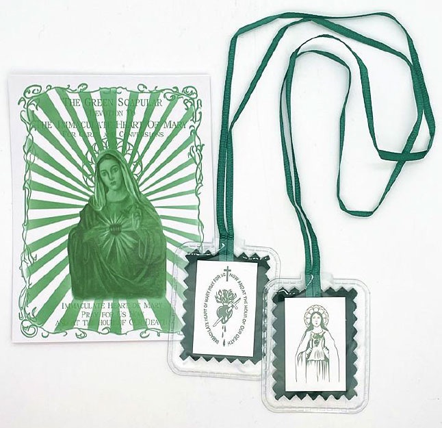 Laminated Green Scapular